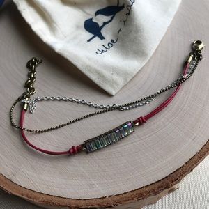 Leather + Baguette Bracelet